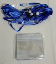 Pk of 5 Resealable CDC Waterproof Vaccine Immunization Card Protector Lanyard