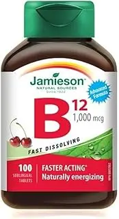 Jamieson Vitamin B12 Methylcobalamin Fast Dissolving Sublingual Tablets, 1,000 mcg, 100 sublingual tablets
