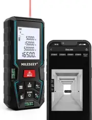 50M Laser Measure Device with Phone App MiLESEEY with 2 Spirit Level Bubbles