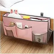 Hanging Storage Organiser Bag，Dorm Room Bedside Organiser Pocket Hanging Caddy Kids Bunk Bed Pocket Baskets Storage Blue Adhesive Organizer Table Wall Bedside Hold (Color : B, Size : 1PCS)