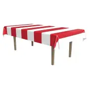 Beistle Red and White Striped Plastic Tablecover Party Decoration : Pirate