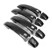 For 2009-2016 Audi A4 Sedan Carbon Fiber Side Smart Lock Door Handle Covers Trim