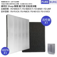 在飛比找momo購物網優惠-【PUREBURG】適用SHARP夏普FU-N40CX-T 