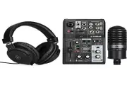 Yamaha AG03MK2 Live Streaming Kit with mixer, mic, headphones-ProSoundUniverse.