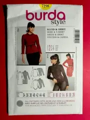 UNCUT Misses Leotard Shirt & Dress Sewing Pattern 8-20 Burda 7298