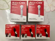 ACCU-CHEK Guide Test Strips 3 Pack of 50 (150) & 2 Pack of Softclix 100 Lancets