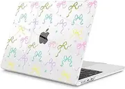 Mektron Compatible with M4 MacBook Air 15 inch Case 2025 A3241 2024 2023 M3 A3114 A2941 M2 Liquid Retina Display Touch ID, Plastic Hard Case & Keyboard Skin & Screen Protector - Gilitter Colorful Bows