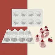Silicone Cupcake Molds Multi Shapes Baking Cups Non-Stick Donut Wrapper Muffin Molds Washable for Pan Oven Microwave Dishwasher