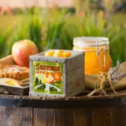 Scentsy “Fruit Crate” Warmer Double Sided Peach-Apples. Retired/RARE. NEW in Box