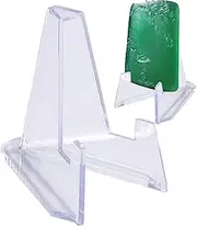 2Pcs Acrylic Card Holders - Coin Display Stand | Acrylic Coin Holder,Acrylic Coin Display Stand, Easel Stand