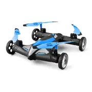Drone Flying Cars Quadcopter Air-ground With Remote Control Car With 360rolling, Speed Switch, Led Lights Blue