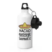 Nacho Average Shopaholic Sports Water Bottle Worlds Best Favourite Shopper Funny