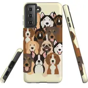 For Samsung Galaxy S22+ Plus Case, Armour Cover, Seamless Dogs