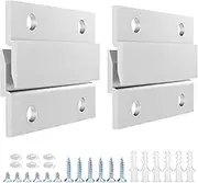 French Cleat Picture Hanger, Aluminum Z Hanger Interlocking Wall Mounting Bracket Hardware Kit Z Clips for Hanging Wall Painting, Mirrors, Panels, Artwork, Cabinet, Whiteboard (2inch-6Pairs)