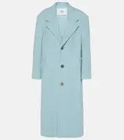 [Ami Paris] Ami Paris Single-breasted wool-blend gabardine coat AU 8 blue