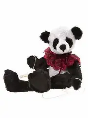 Old Vic, a 14" Panda Marionette from the 2021 Charlie Bears Plush Collection