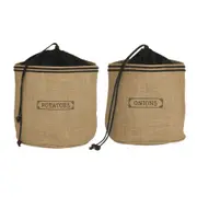 Davis & Waddell Potato and Onion Sack Storage Bag Set of 2