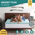 High Support 7-Zone Memory Foam Mattress Topper COOL GEL 5/8CM Queen King Double
