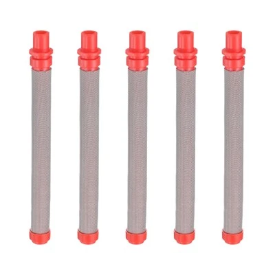 5pcs Airless Spray Gun Filter, High-Pressure Gun Screen Filters, Red
