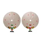 120cm Christmas Hessian Nutcracker Soldier Xmas Tree Cover Mat Skirt Ornaments