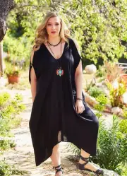 Plus size open shoulder dress/top