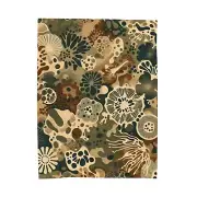 Velveteen Plush Blanket Vintage Style Nature Cute Fun Earth Tone Camo Pattern