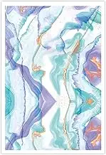 Briartw 10 Sheets Polymer Clay Transfer Paper - Per Sheet 5.82 X 3.93 inch Water-Soluble Transfer Sheets for DIY Clay Jewelry Making Disposable Stickers -Cool Blue Abstract Flow