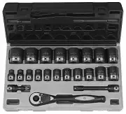 GREY PNEUMATIC 82222 1/2" Drive 12 Point 22 Piece Fractional Duo Socket Set NEW