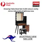 Dressing Table Stool Set-3 LED colours vanity mirror-Adjustable brightness-new