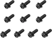 Be In Your Mind 10 Sets M4 12mm Cross Mounting Screws and Washers Monitor Wall Mount Screws Suitable for TV Wall Bracket Mounting Monitors LCD/LED TVs