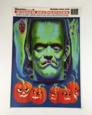 Halloween Color Clings Window Decorations "Frankenstein" Jack O' Lanterns