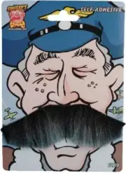 Smiffys Squadron Leader Tash Self-Adhesive - Grey