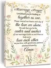 Marriage Prayer Quotes Canvas Wall Art Decor Christian Marriage Blessing Print P