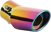 Exhaust Tail Pipe Car Exhaust Tip Stainless Steel Muffler Tail Pipe Accessories, For 1.5L 2.2L Interface 63mm Single Outlet Universal Covers Trims