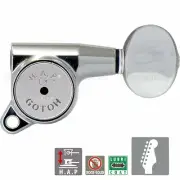 NEW Gotoh SG381-05 HAP 6 in line Adjustable Tuners Set OVAL Buttons - CHROME