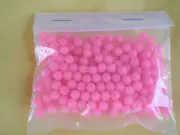 250 PCS. 7MM. SOFT GLOW PLASTIC LURE BEADS-LIGHT/RED .052 HOLE, "MAKE SPINNERS"