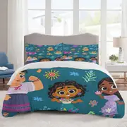v912 Bed Sheets Bedding Encanto Bedding Sets Cartoon Duvet Cover Lightweight 3 Piece Bet Sets for Kids Boys Girls (1 Duvet Cover and 2 Pillowcases)