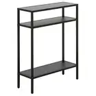 Henn&Hart 22" Wide Rectangular Console Table with Metal Shelves in Blackened ...