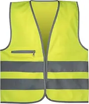 Safety Maker 44571 Children's Safety Vest, Reflective Vest, Reflective Vest, for 7-14 Years, Yellow, Yellow, One Size