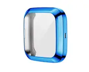 TPU Shell Case Screen Protector Frame Cover Bumper for Fitbit Versa 2 Watch TPU Protect Protective Durable Housing-Blue