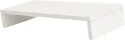 SHINEOFI 1Pc White Elevated Monitor Stand Modern Display Storage Holder for Desk Space Saving Computer Accessory for Organizing Stationery and Sundries Suitable for Any Decor