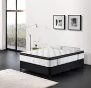 Breeze Queen Size Mattress Bed Memory Foam Euro Top 5 Zone Pocket Spring Organic Cotton 32cm