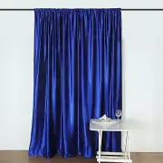 ROYAL BLUE 8 ft Premium Velvet Backdrop Curtain Party Wedding Booth Decorations
