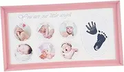 UPKOCH 1Pc DIY Footprint Photo Frame Handprint Inkpad Frame Creative Keepsake for Newborns for Milestones and Showers