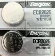 2 x FRESH Genuine Energizer CR2025 ECR2025 3V Coin Button Battery Fast Shipping