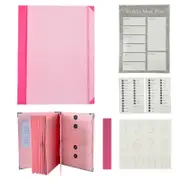 Personal Organisers Thick Version Pink Accordion File Binder With 12 Envelopes Durable Document Organiser