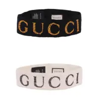 在飛比找蝦皮購物優惠-二手GUCCI logo491820文字髮帶頭帶白色