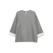 [Carven] Carven Contrasting-cuff Top S GREY