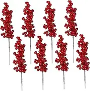 Luxshiny 1set Christmas Red Fruit Red Berry Wreath Red Berry Christmas Tree Holly Berry Picks Fake Berries Artificial Pine Cones Christmas Wreath Decoration Bjd Garland Artificial 8pcs