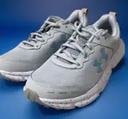 Under Armour UA Women's Charged Gray Assert 10 PNTSP New 3027092-100 Size 8.5